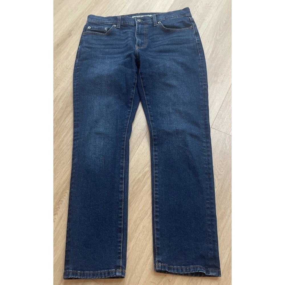 Amazon Essentials Skinny Moulant Denim Jeans Dark Blue Size 33x29